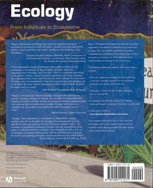 Ecology: From Individuals To Ecosystems