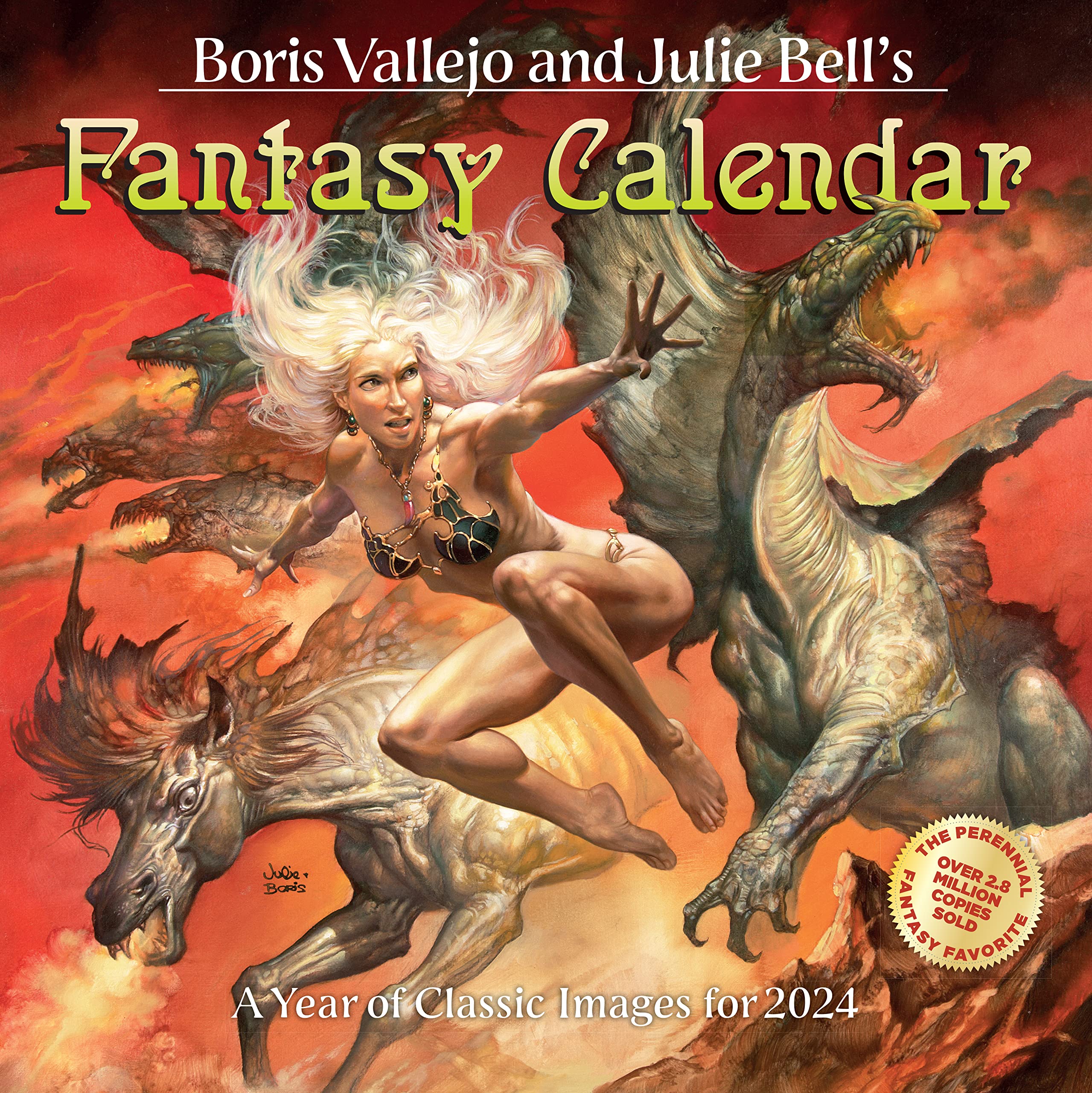 Boris Vallejo & Julie Bell'S Fantasy Wall Calendar 2024: A Year Of Classic Images For 2024