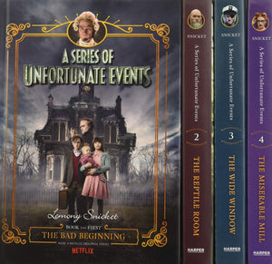 A Series of Unfortunate Events #1-4 Netflix Tie-in Box Set-Used