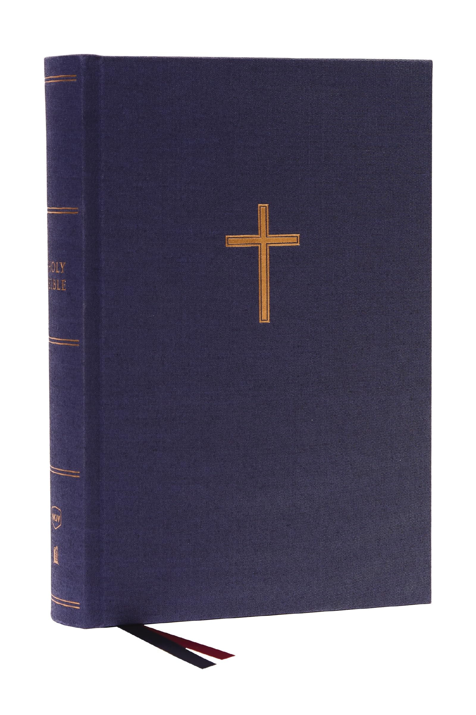 NKJV, SingleColumn WideMargin Reference Bible, Cloth over Board, Blue, Red Letter, Comfort Print: Holy Bible, New King James V