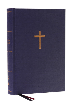 NKJV, SingleColumn WideMargin Reference Bible, Cloth over Board, Blue, Red Letter, Comfort Print: Holy Bible, New King James V