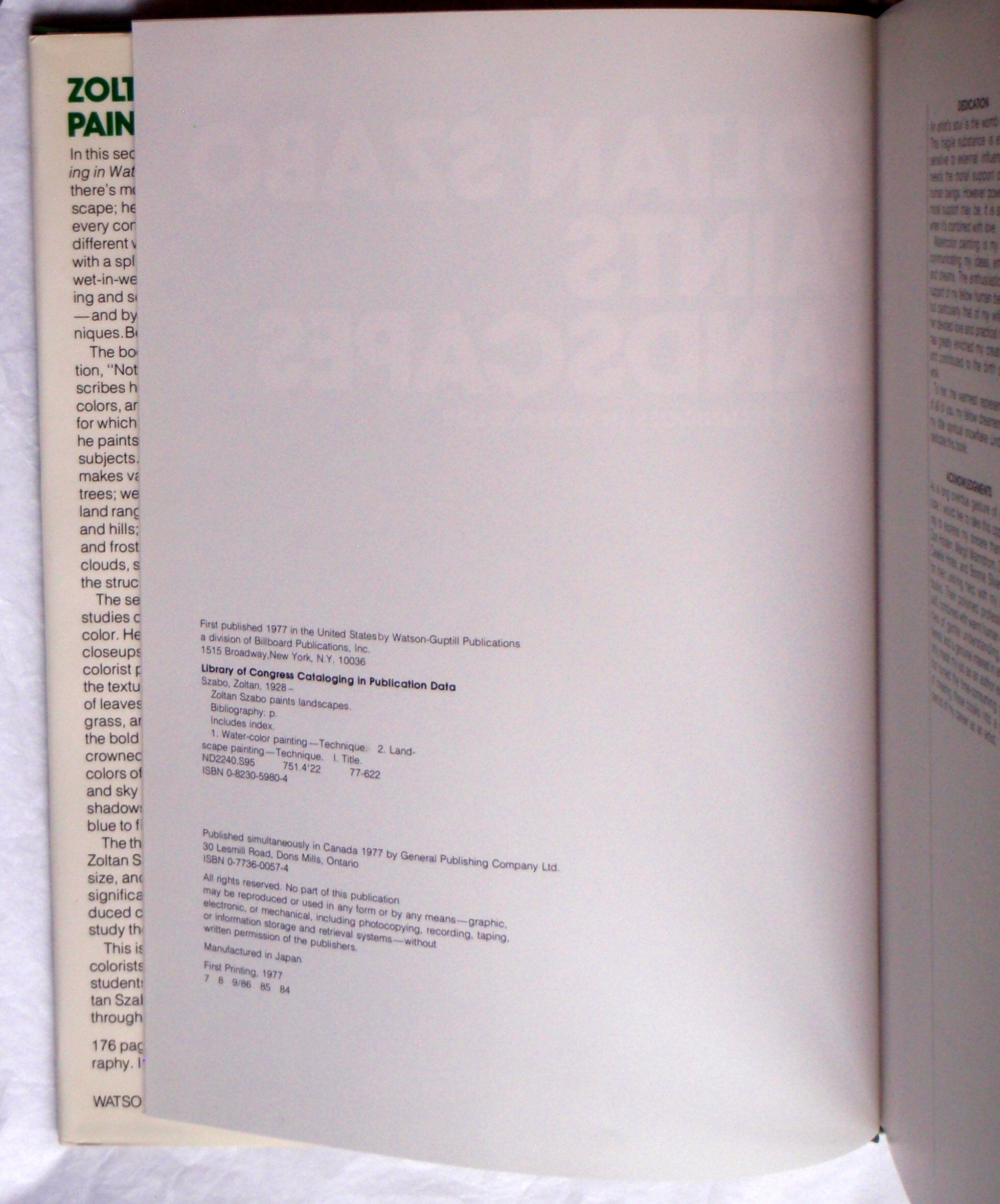 Zoltan Szabo Paints Landscapes: Advanced Techniques in Watercolor,Used