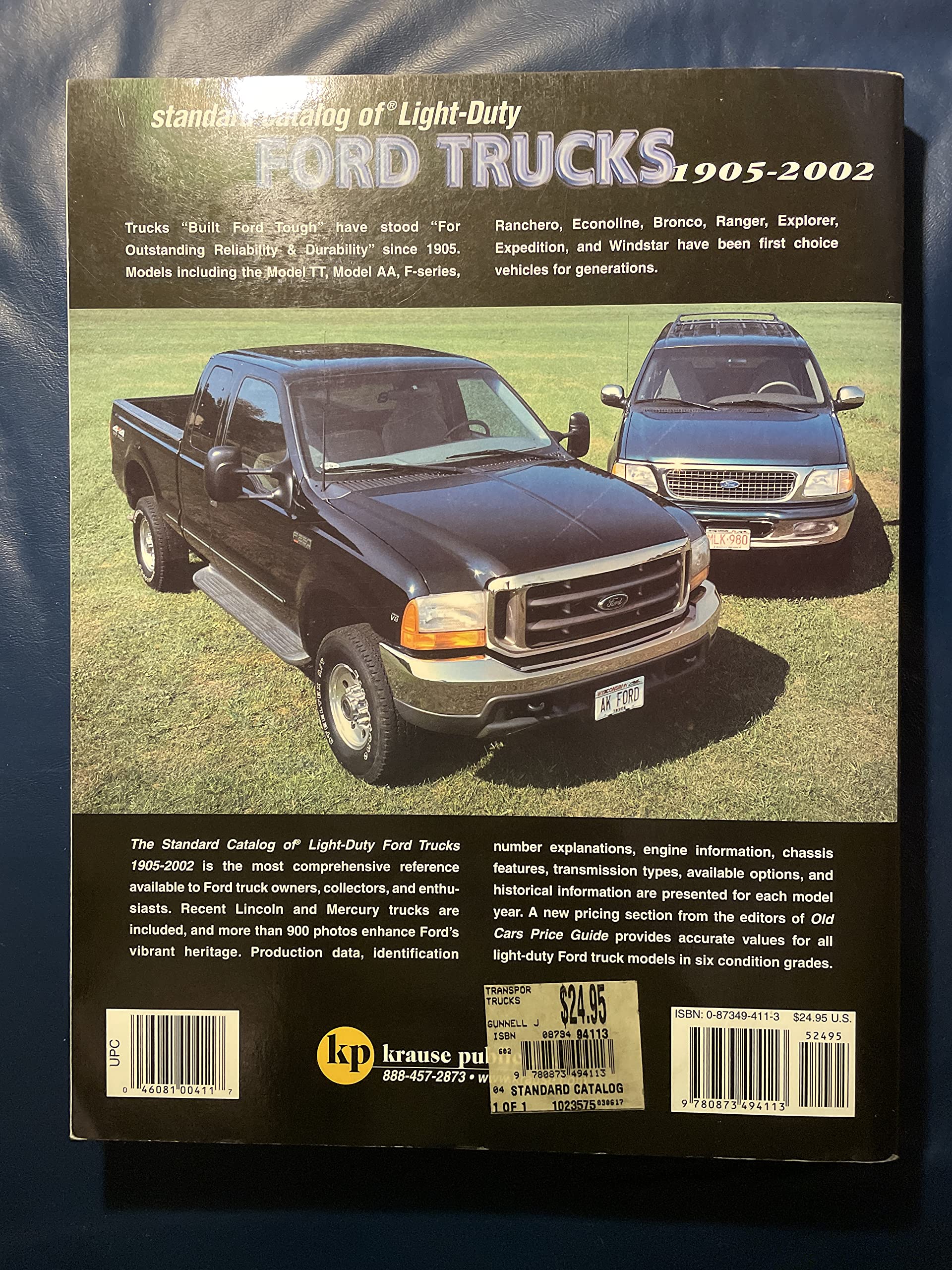 Standard Catalog Of Lightduty Ford Trucks 19052002,Used