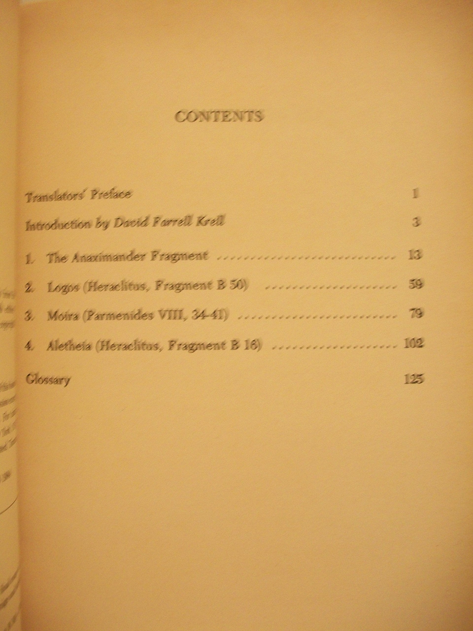 Early Greek Thinking (English and German Edition)