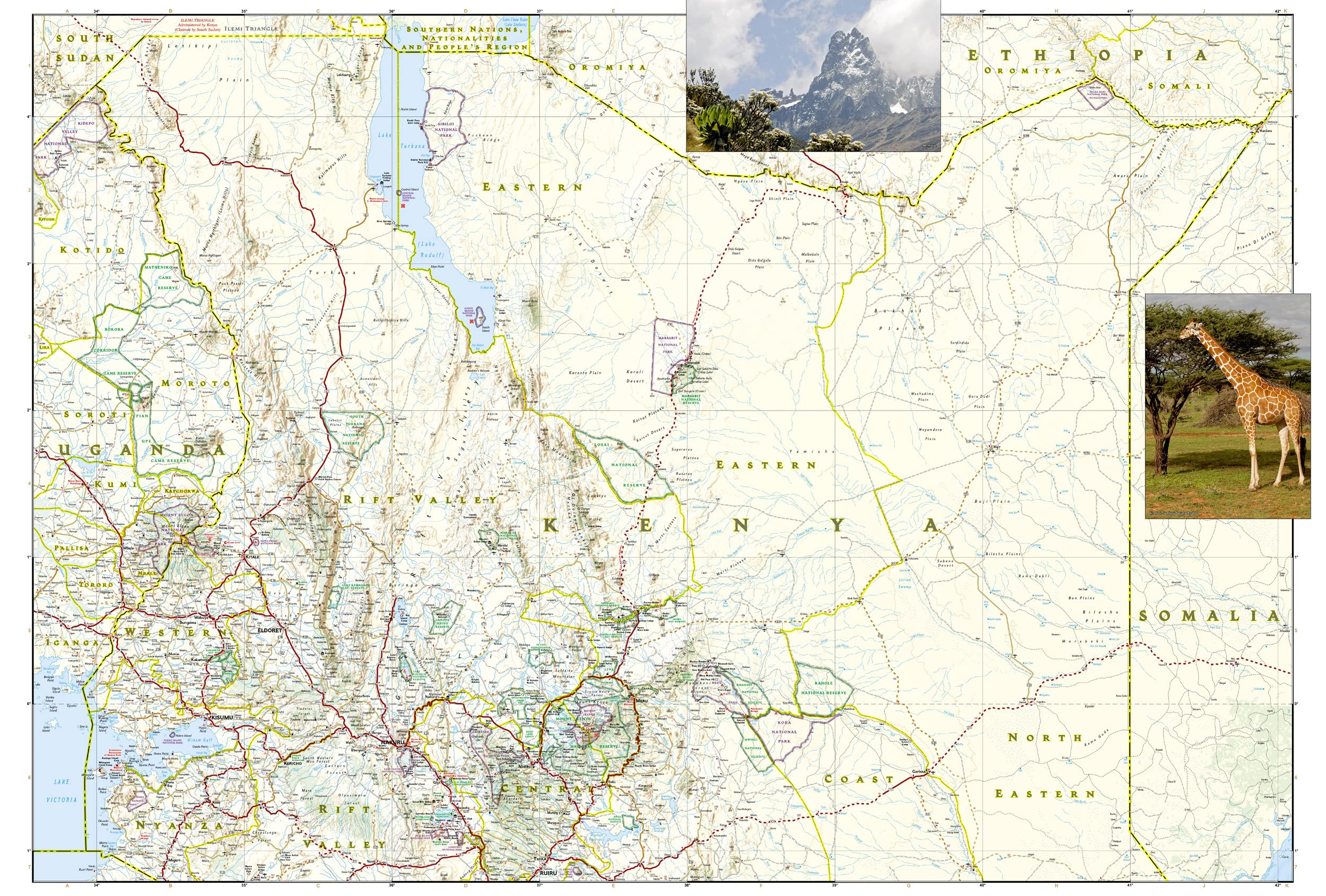Kenya Map (National Geographic Adventure Map, 3205),Used