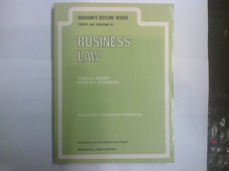 Schaum'S Outline Of Theory And Problems Of Business Law (Schaum'S Outlines),Used