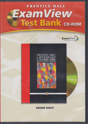 Prentice Hall Literature Exam View Test Bank CD ROM Grade 8 2007c,Used