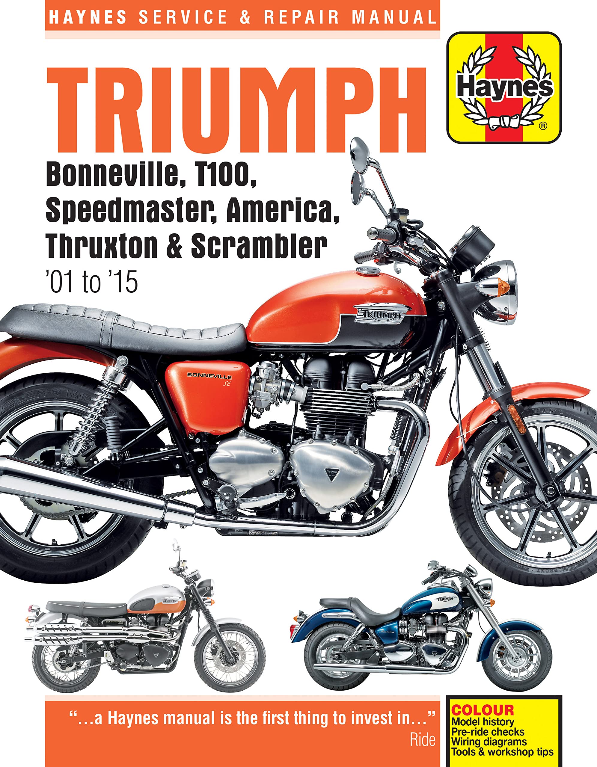 Triumph Bonneville (01  15) Haynes Repair Manual (Paperback),Used