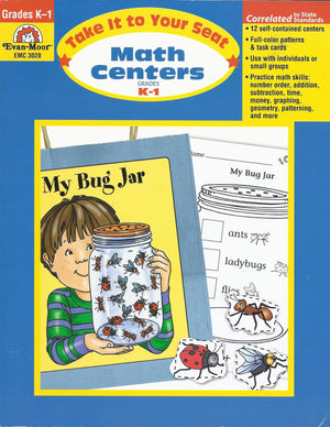 Take It to Your Seat Math Centers, Grades K1,Used