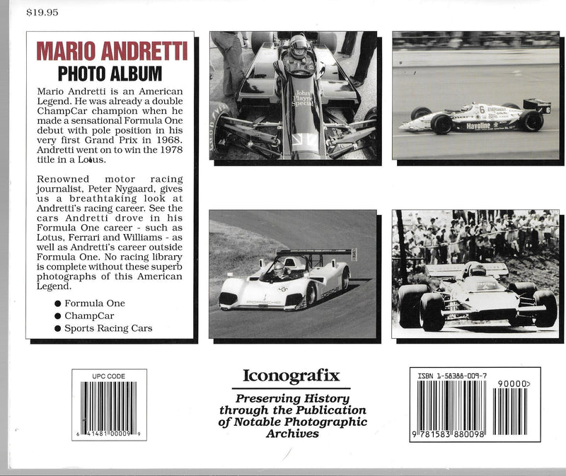 Mario Andretti Photo Album (World Champaion Driver Series),Used