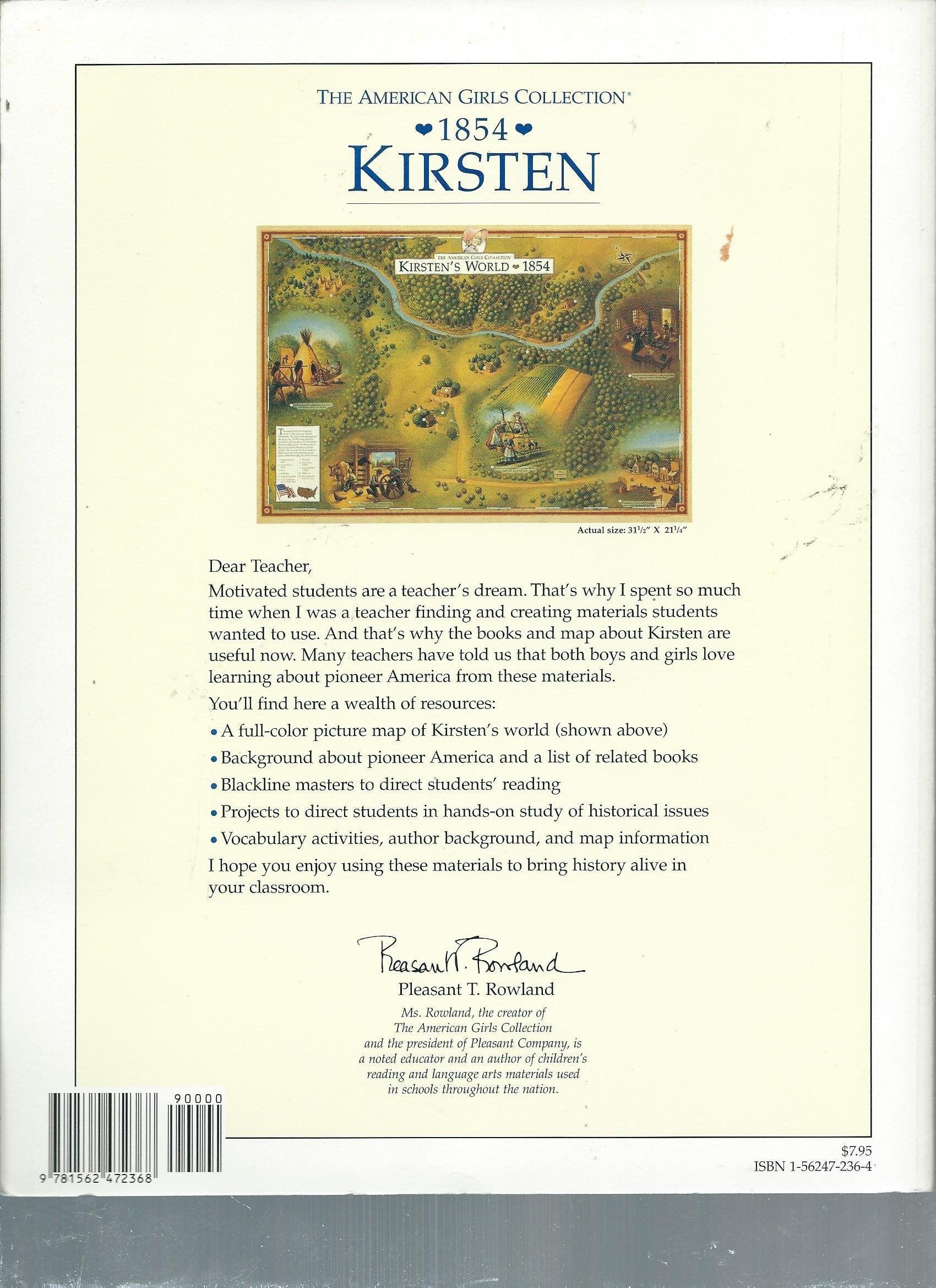 Kirsten, 1854: Teacher's Guide To Six Books About Pioneer America (American Girl Collection),Used