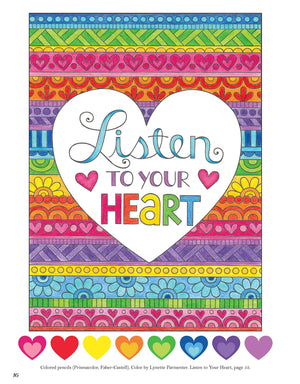 Colorful Creations Positively Inspired Coloring Book: Coloring Book Pages Designed to Inspire Creativity! (Design Originals) 32 ,Used