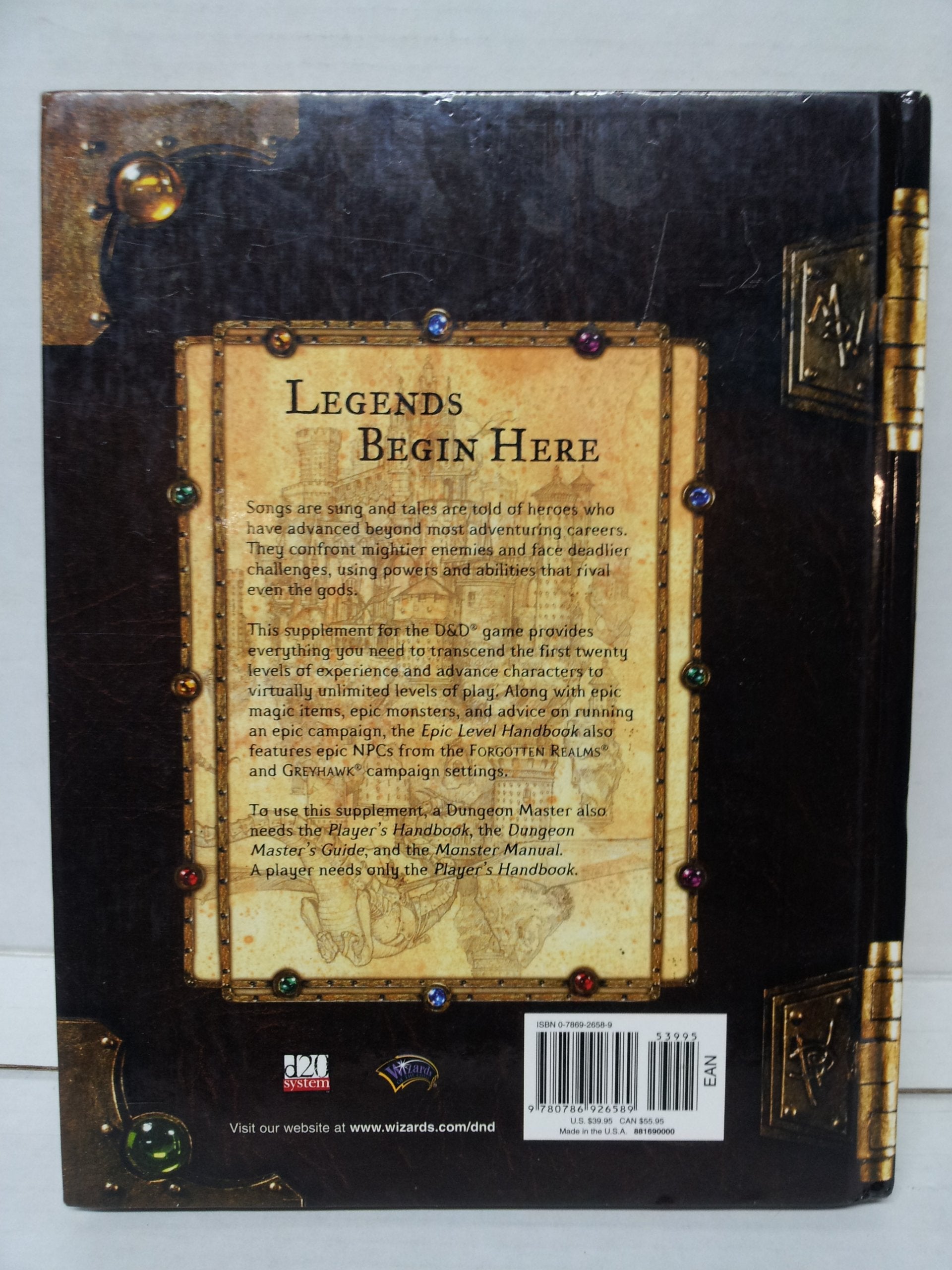Epic Level Handbook (Dungeon & Dragons D20 3.0 Fantasy Roleplaying)