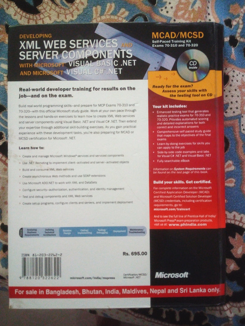 MCAD/MCSD SelfPaced Training Kit: Developing XML Web Services and Server Components with Microsoft Visual Basic .NET and Micros,Used