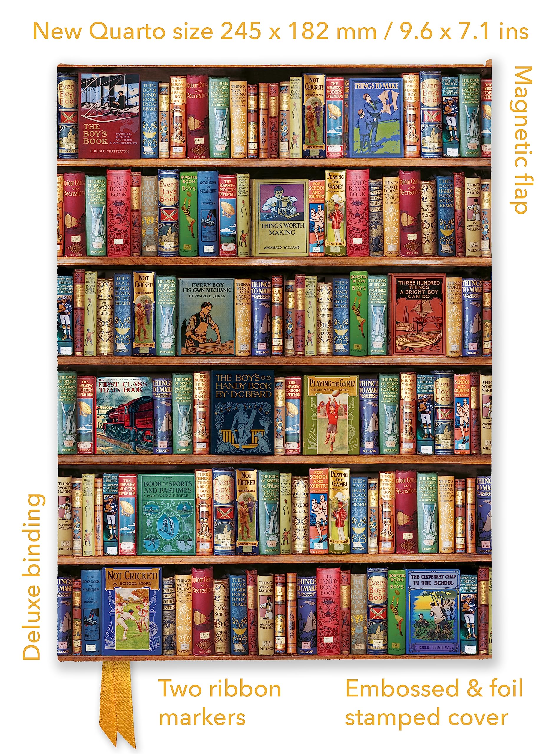 Bodleian Libraries: Hobbies & Pastimes Bookshelves (Foiled Quarto Journal) (Flame Tree Quarto Notebook),Used