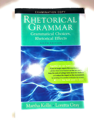 Rhetorical Grammar (6th Edition),New