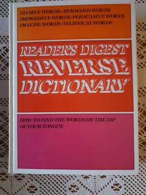 Reader's Digest' Illustrated Reverse Dictionary,Used