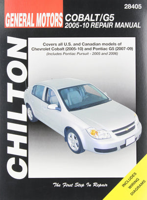 Chilton Total Car Care GM: Chevrolet Cobalt, 200510 & Pontiac G5, 200709 & Pursuit 20052006 Repair Manual (Chilton's Total Ca,New