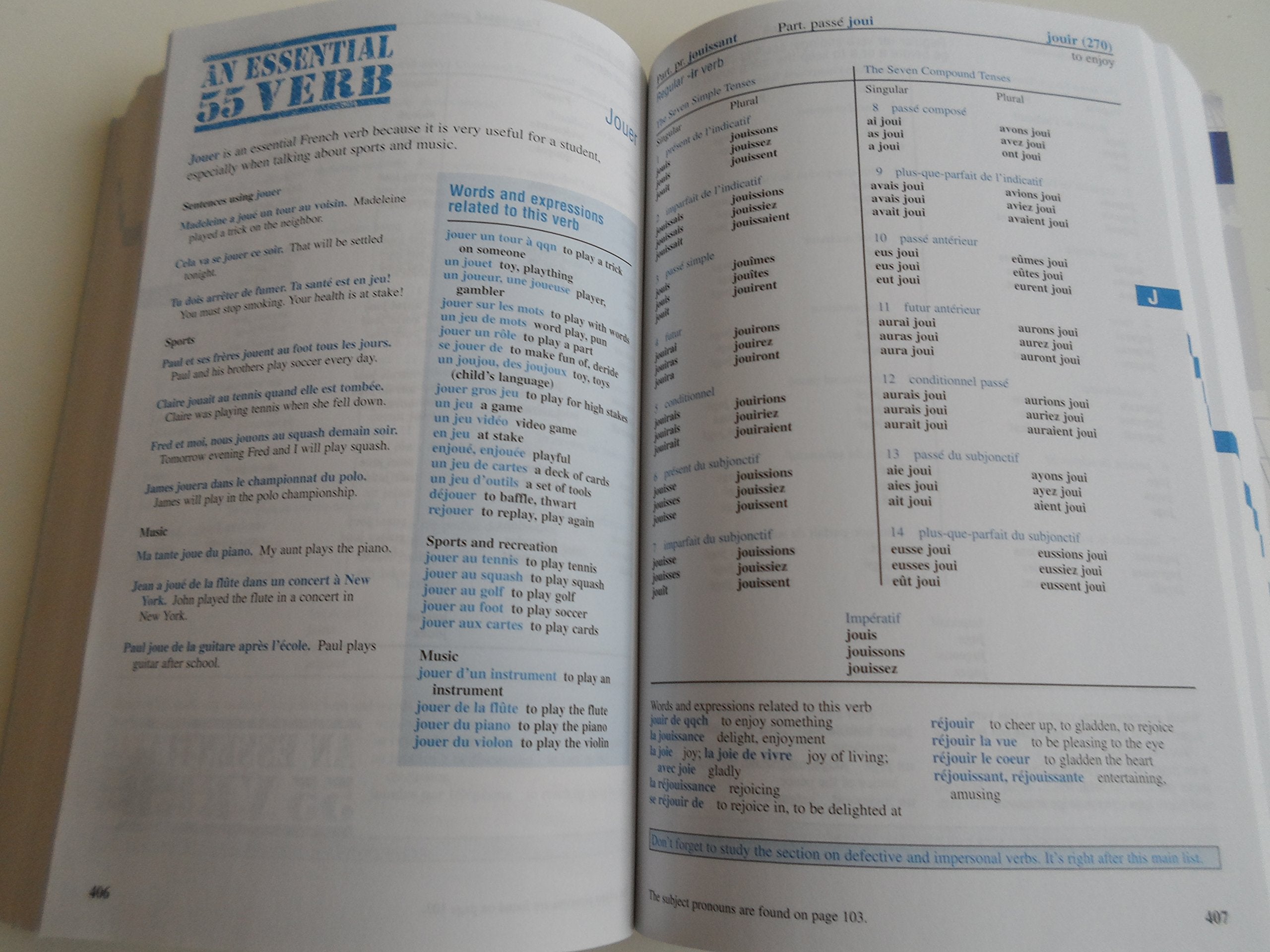 501 French Verbs (Barron's Foreign Language Guides) (French and English Edition),Used