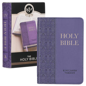 KJV Holy Bible, Mini Pocket Size, Faux Leather Red Letter Edition  Ribbon Marker, King James Version, Purple (KJV Pocket Editio,New