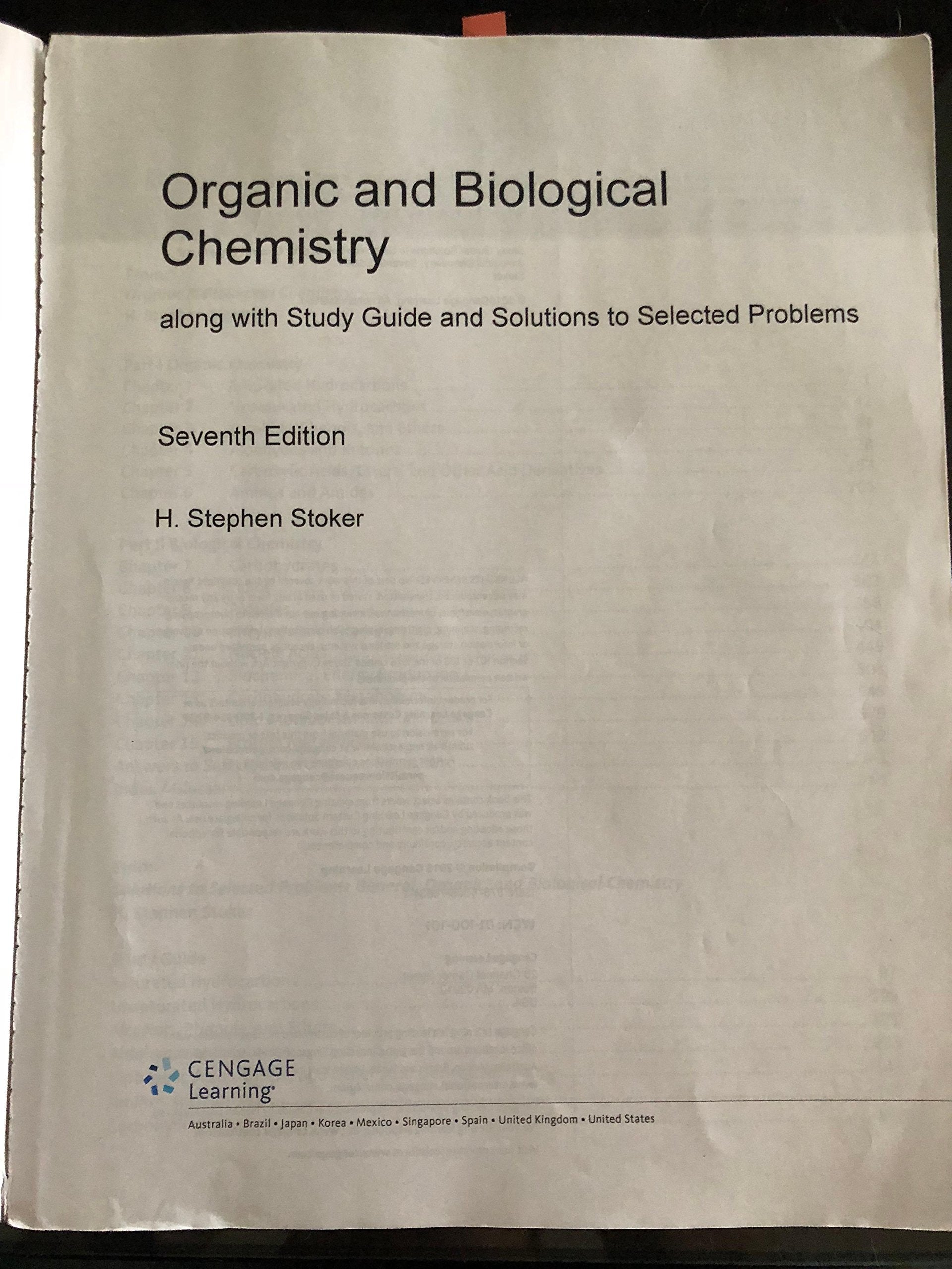 Organic and Biological Chemistry,Used