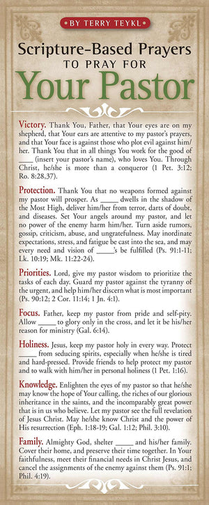 Scripturebased Prayers To Pray For Your Pastor 50Pack (Prayer Cards),Used