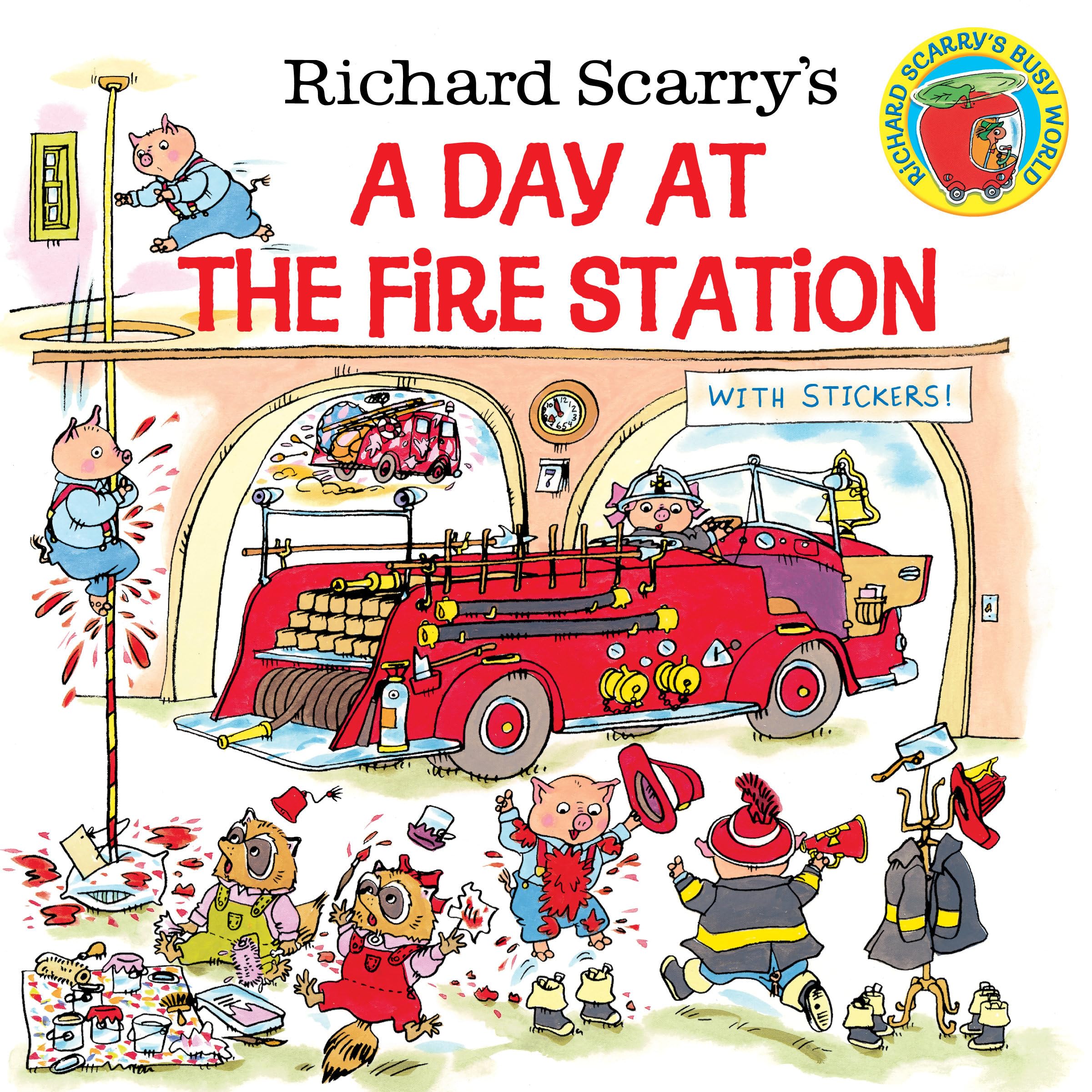 Richard Scarry's A Day at the Fire Station (Pictureback),Used
