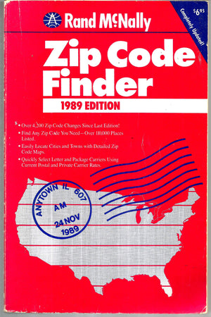 1989 Zip Code Finder,Used
