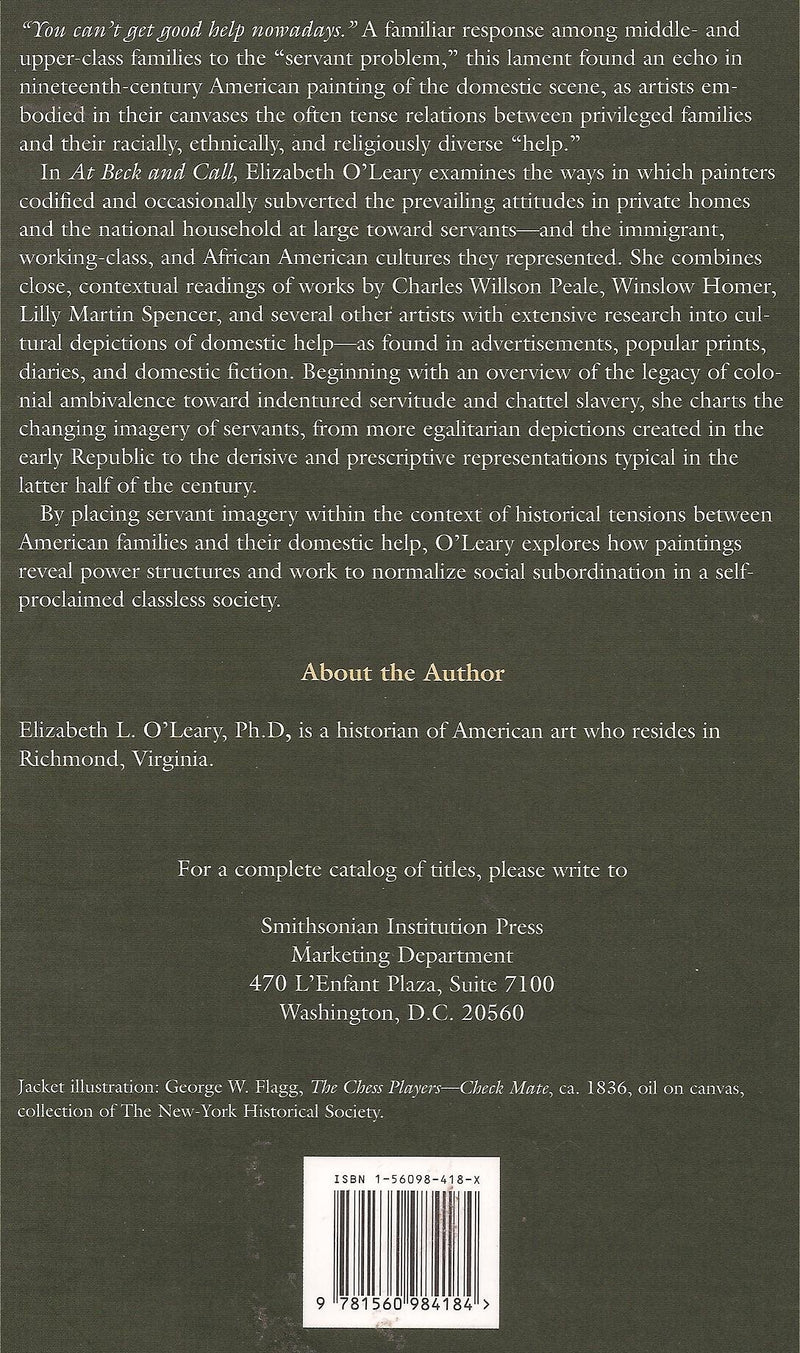 At Beck And Call The Representation Of Domestic Servants In Nineteenth Century American Painting