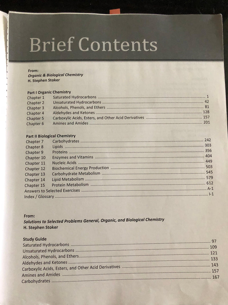 Organic and Biological Chemistry,Used