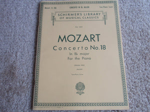 Concerto No. 18 in Bb, K.456: Schirmer Library of Classics Volume 1823 National Federation of Music Clubs 20242028 Piano Duet (,Used