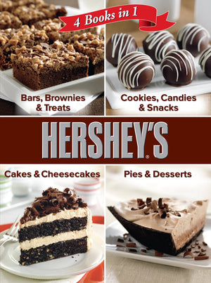 Hershey 4 Cookbooks in 1: Bars, Brownies & Treats; Cookies, Candies & Snacks; Cakes & Cheesecakes; Pies & Desserts,Used