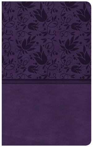 CSB Ultrathin Reference Bible, Purple LeatherTouch,Used