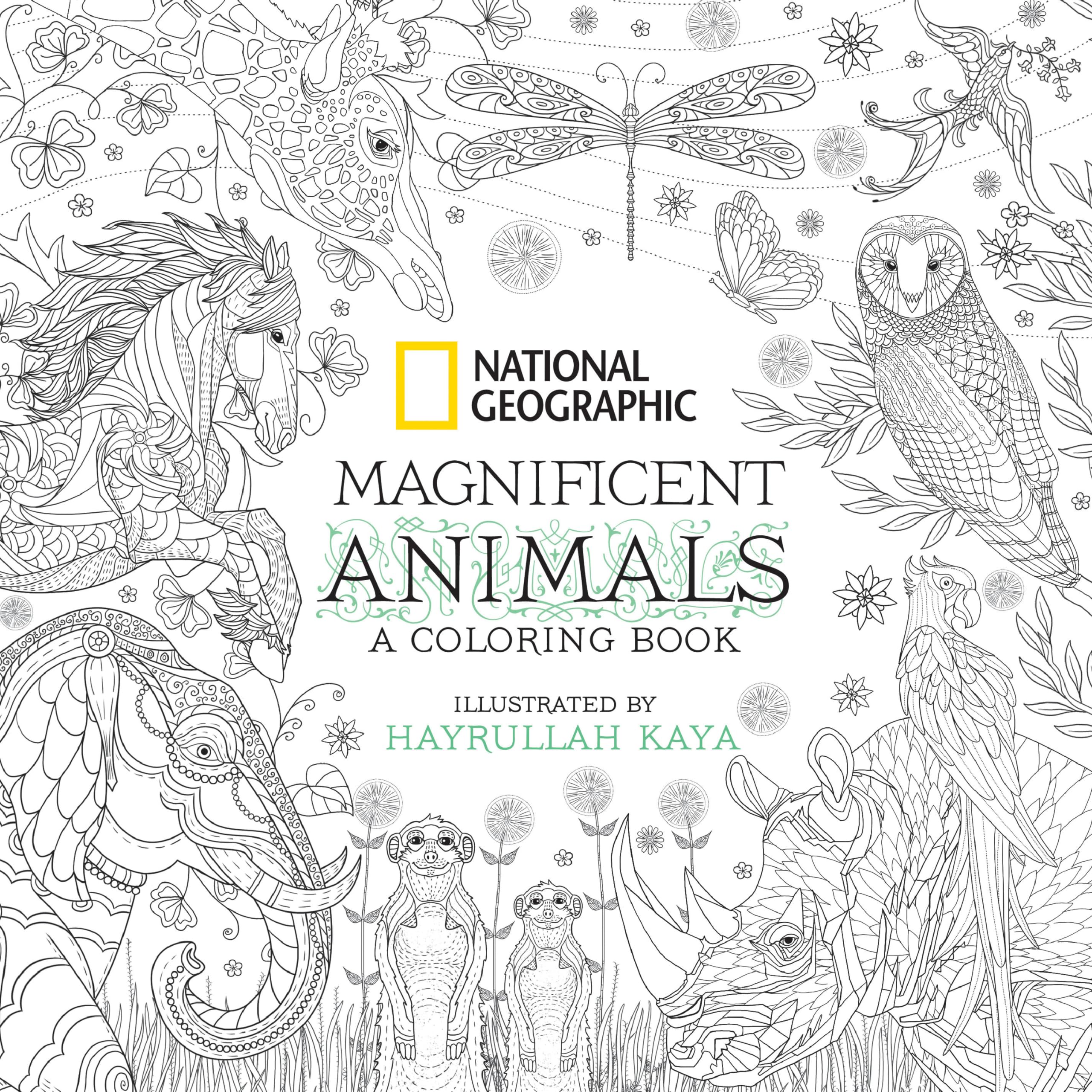 National Geographic Magnificent Animals: A Coloring Book,Used