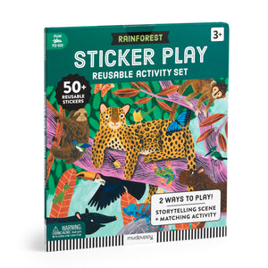 Mudpuppy Rainforest Sticker Play Reusable Activity Kit Featuring Fun Illustrations Of Rainforest Animals For Children Ages 3 An
