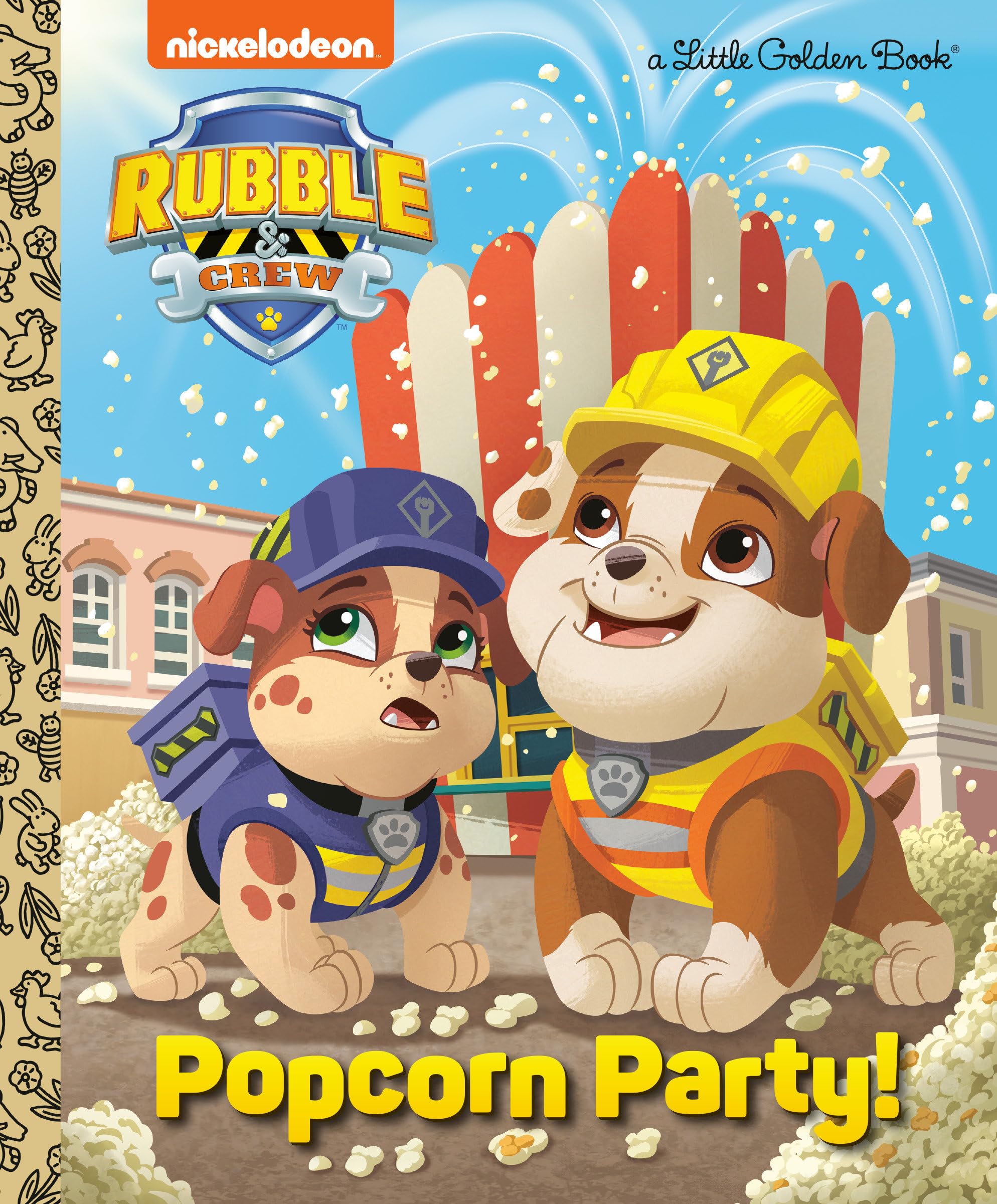 Popcorn Party! (Paw Patrol: Rubble & Crew) (Little Golden Book),New