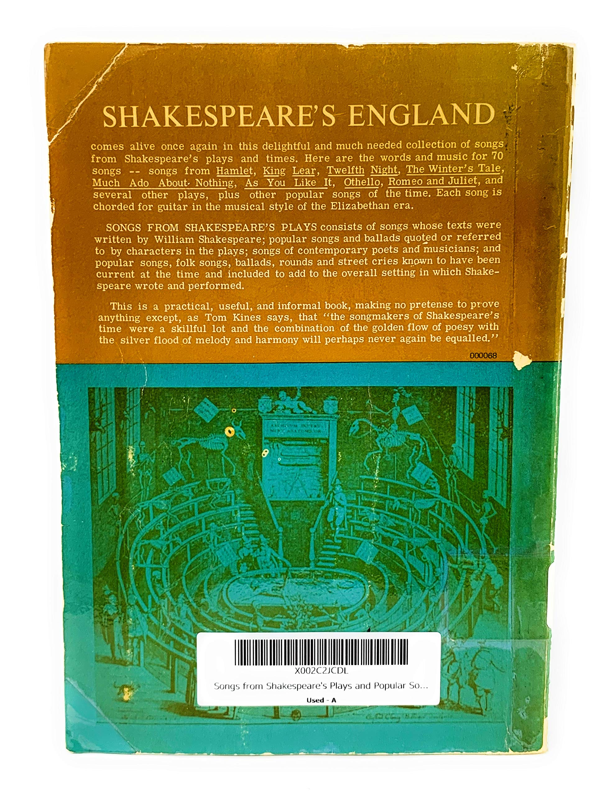 Songs from Shakespeare's Plays and Popular Songs of Shakespeare's Time,Used