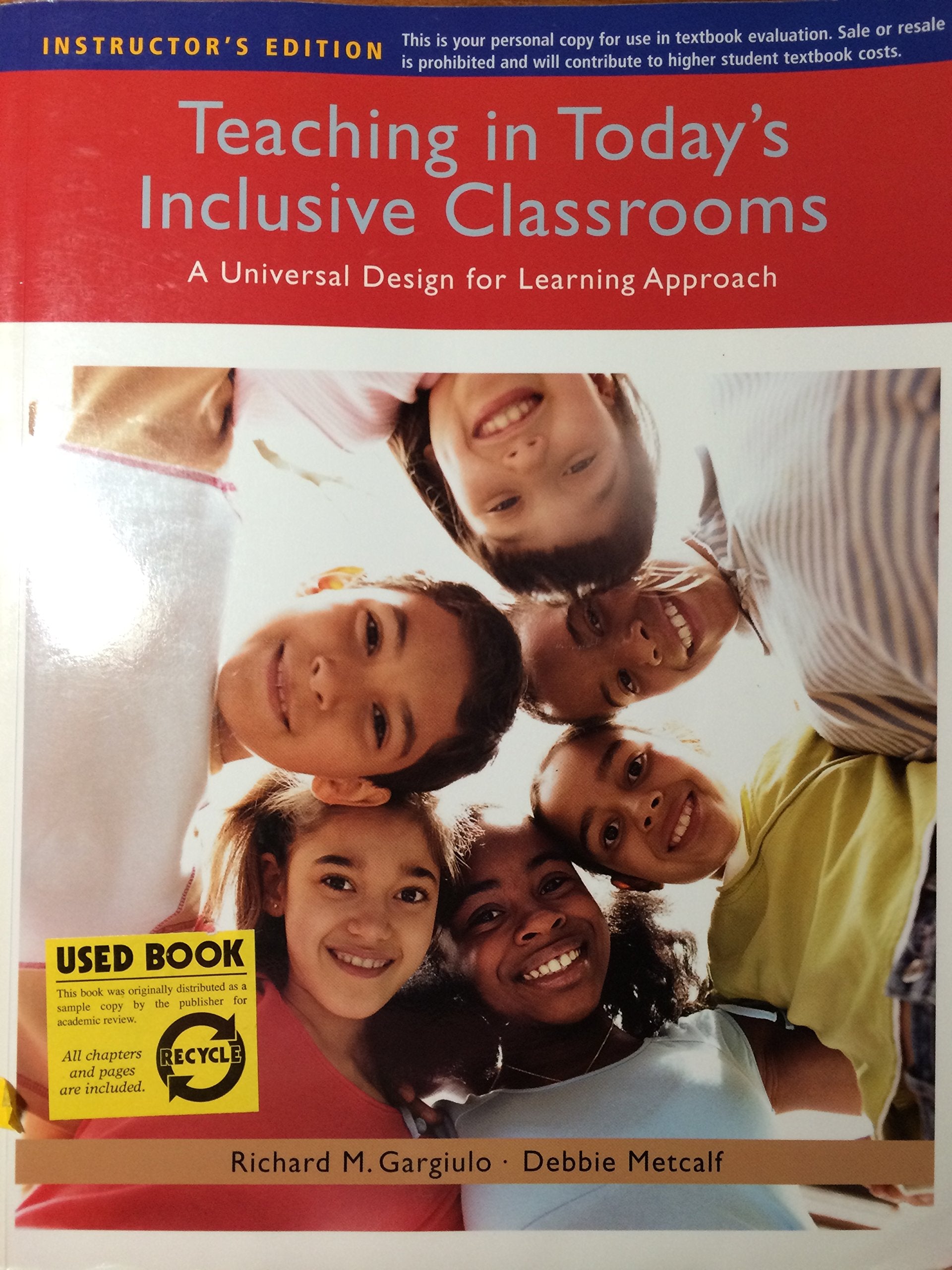 Teaching in Todays Inclusive Classrooms: A Universal Design for Learning Approach,Used