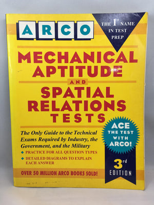 Mechanical Aptitude and Spatial Relations Tests (Arco Aptitude Test Preparation),Used