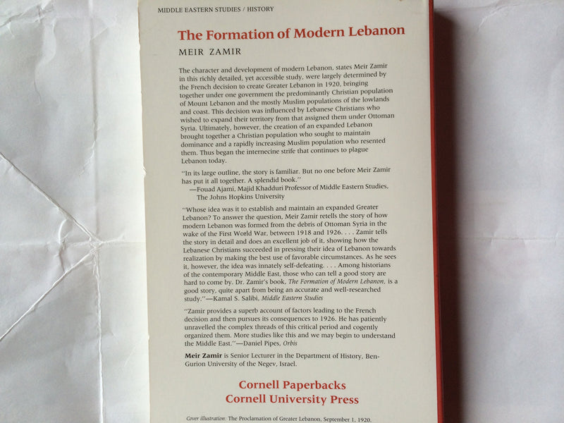 The Formation of Modern Lebanon (Middle Eastern Studies),Used