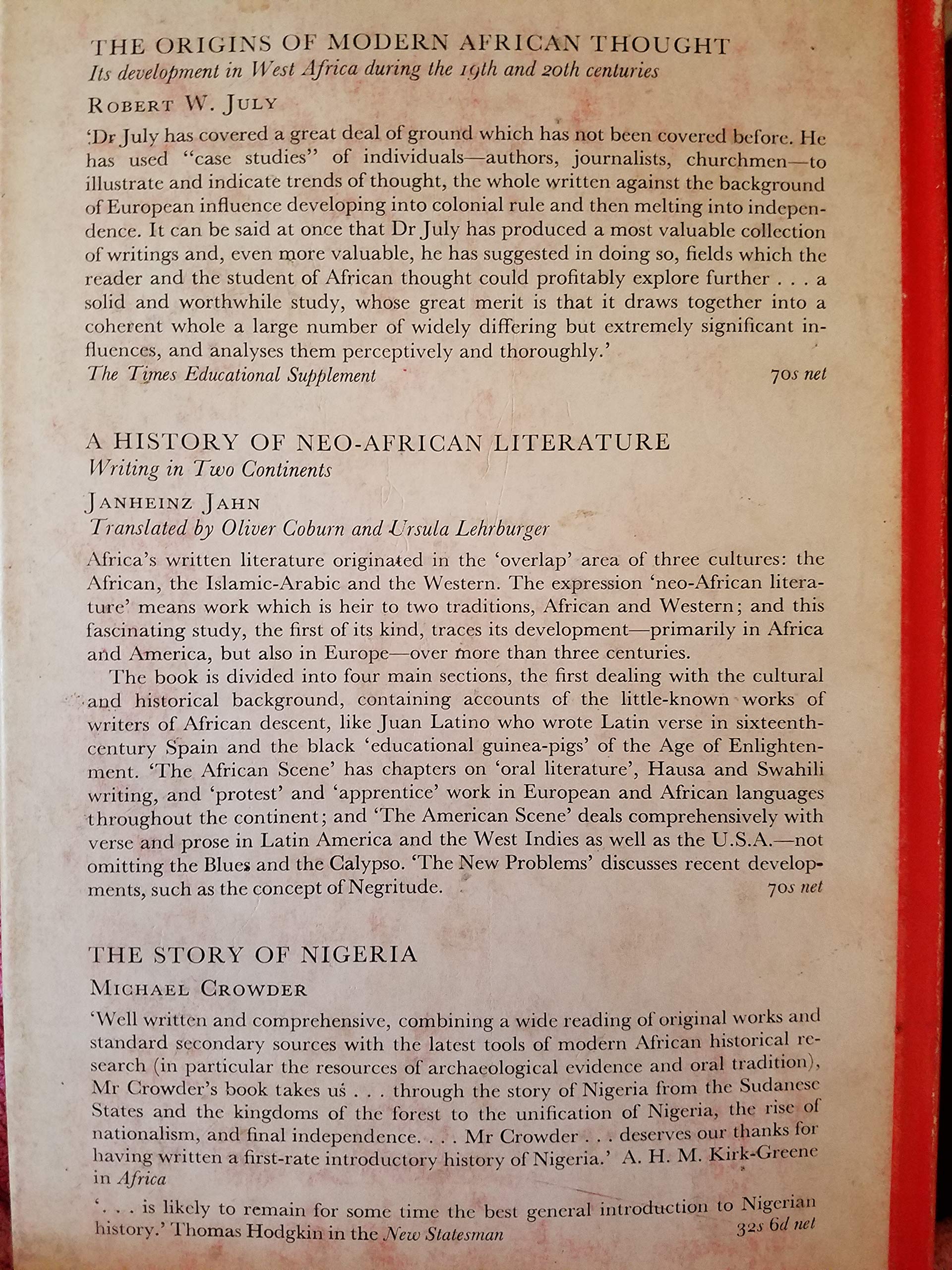 France and the Africans 19441960: A political history,Used