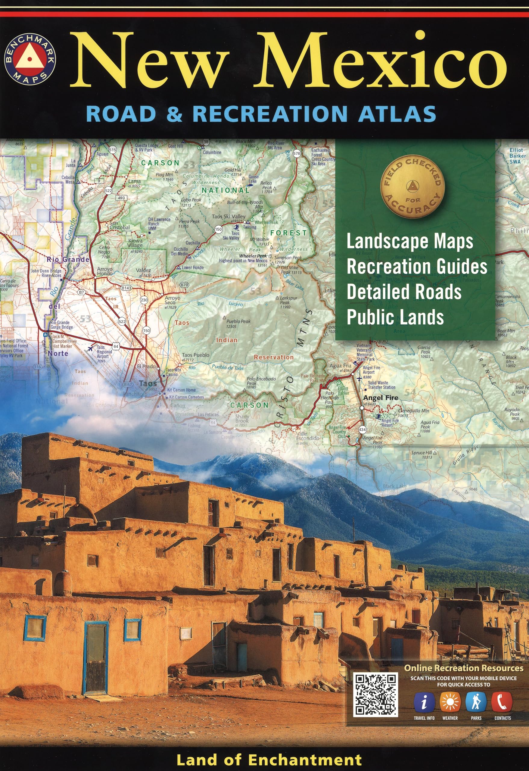 New Mexico Road & Recreation Atlas  11th Edition, 2022 (Benchmark),Used