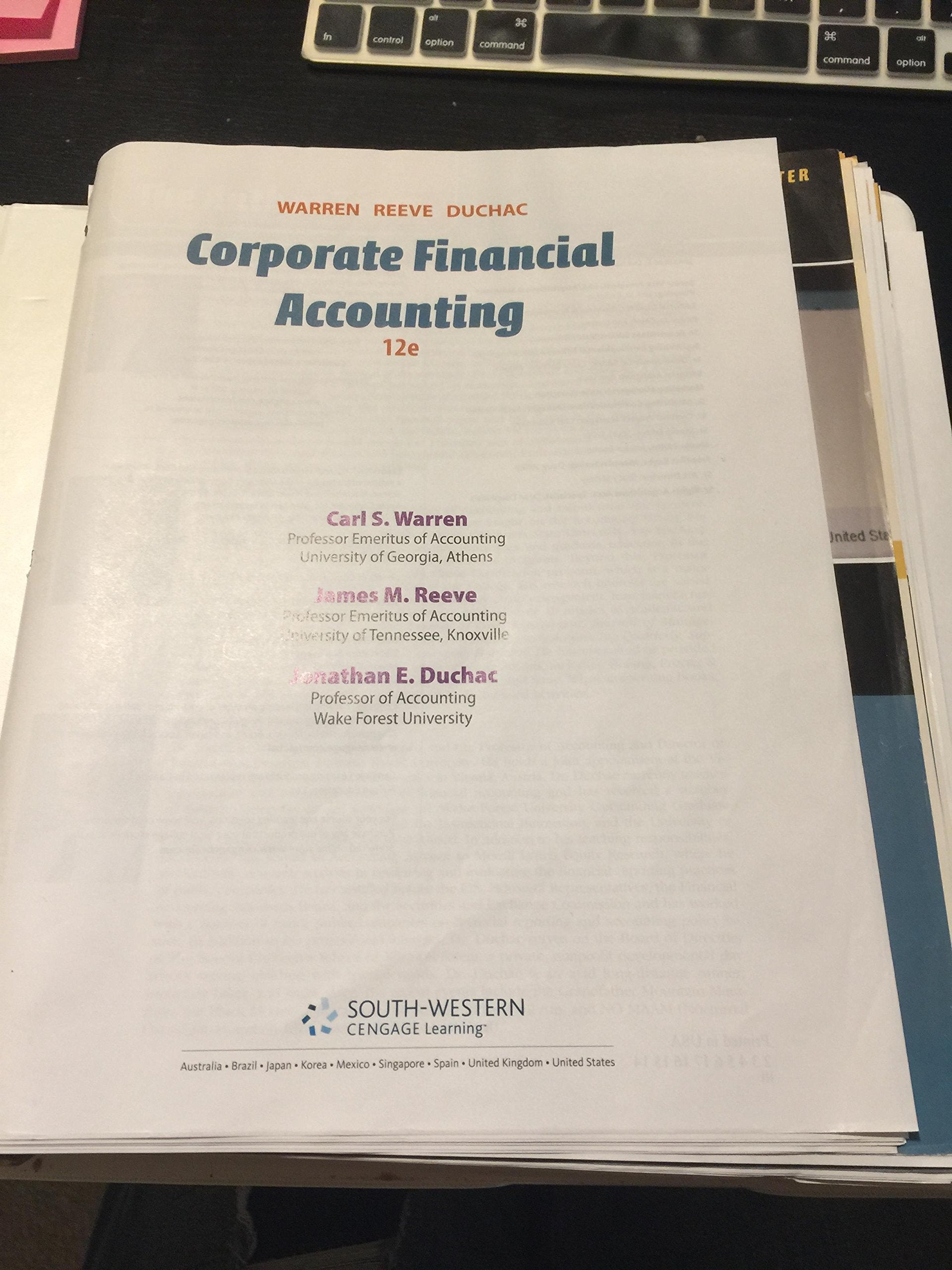 Corporate Financial Accounting,Used