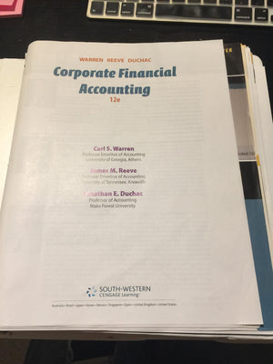 Corporate Financial Accounting,Used