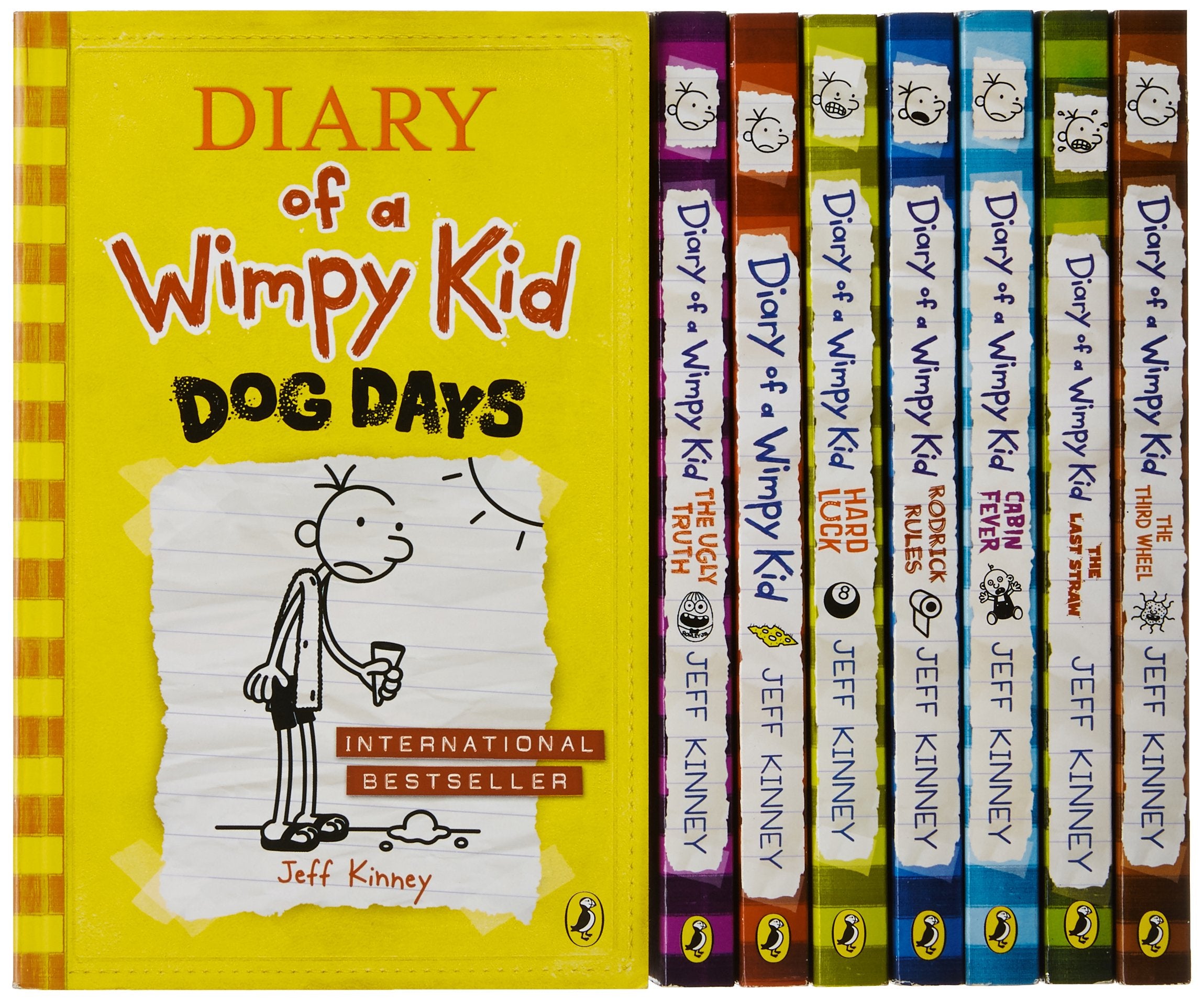 Diary of a Wimpy Kid Box of Books 18 + The DoItYourself Book,Used