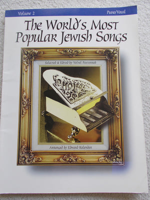 The Worlds Most Popular Jewish Songs For Piano Piano, Vocal And Guitar Chords,New