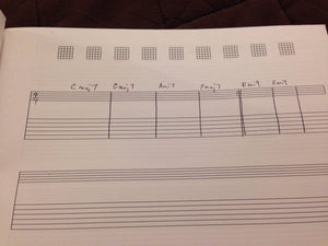 Recorded Versions Guitar Tablature Manuscript Paper,Used