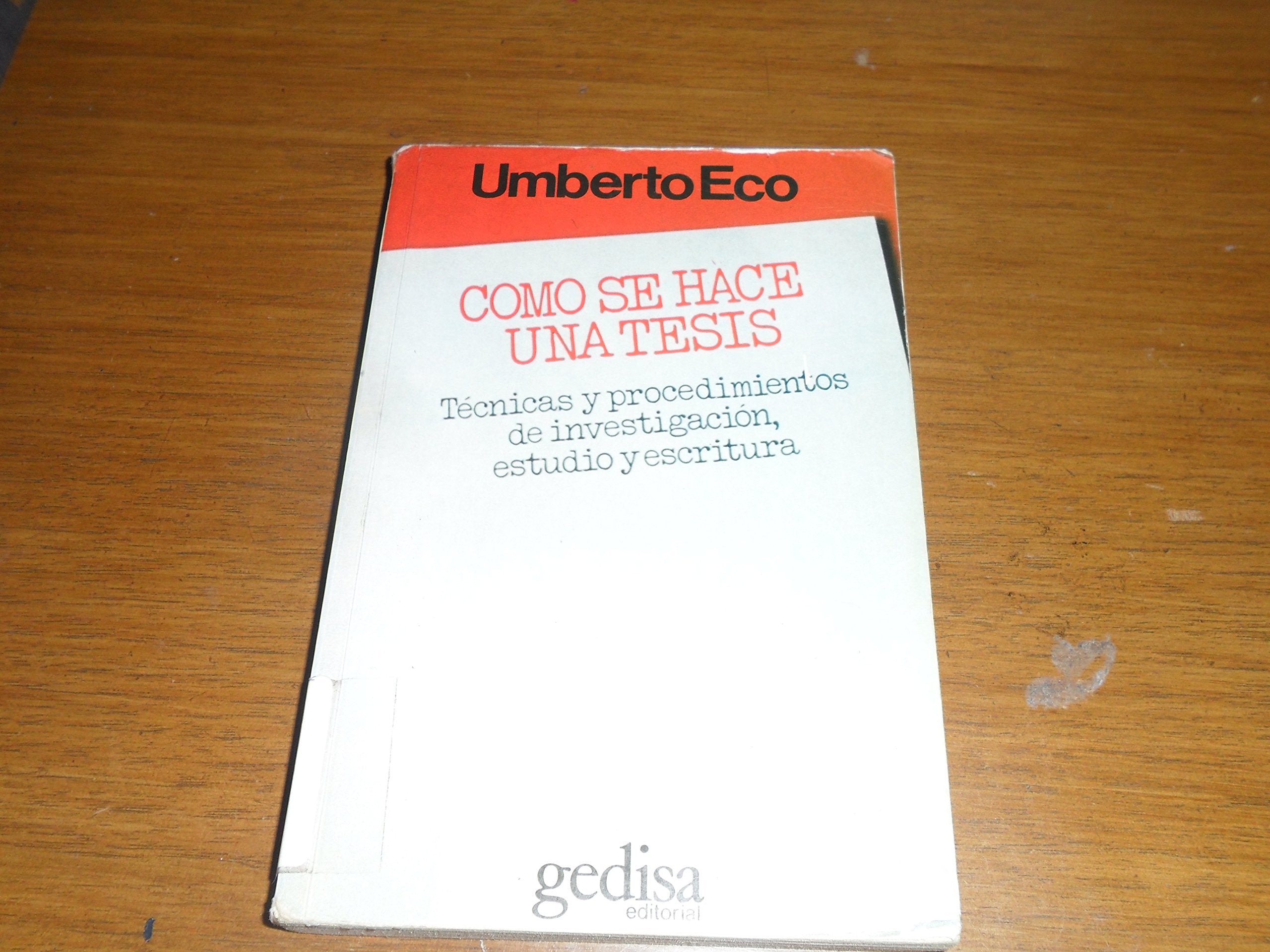 Como Se Hace Una Tesis (Spanish Edition),Used