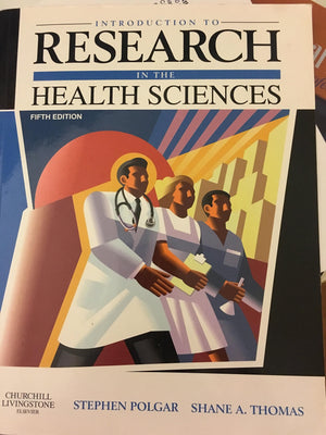 Introduction to Research in the Health Sciences,Used