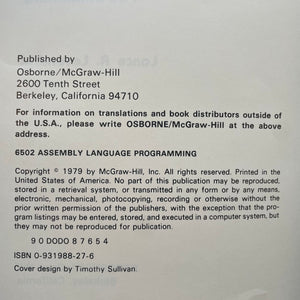 6502 Assembly Language Programming,Used